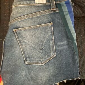 Hudson Jeans Blue Denim with Navy & Teal Side Stripe